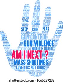 Am I Next word cloud on a white background. 