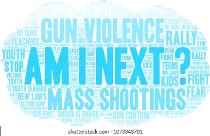 Am I Next word cloud on a white background. 