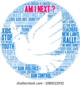 Am I Next word cloud on a white background. 