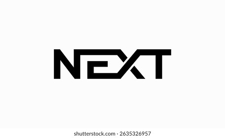 Next word Letter Logo design Vector Template