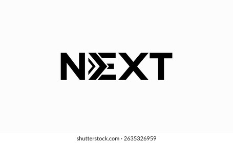 Next word Letter Logo design Vector Template