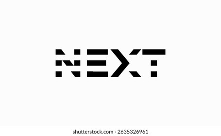 Next word Letter Logo design Vector Template