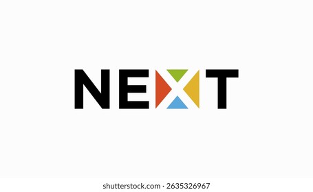 Next word Letter Logo design Vector Template