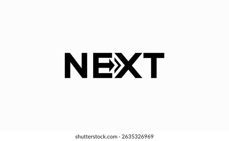 Próxima palavra Carta Logo design Vetor Modelo