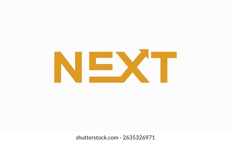 Next word Letter Logo design Vector Template