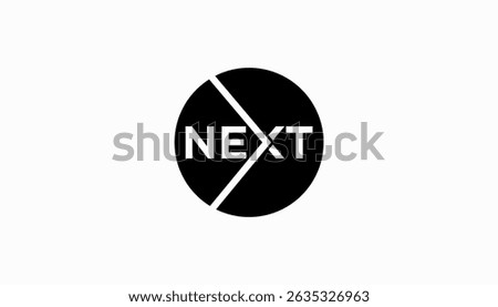 Next word Letter Logo design Vector Template