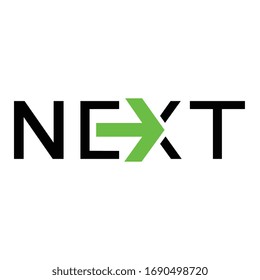 next word logo with the arrow on the X