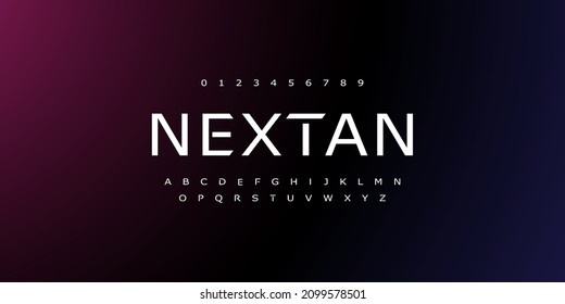 nextan , an Abstract technology space font and alphabet. techno effect fonts designs. Typography digital sci-fi concept. vector illustration