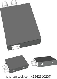 Next-gen Connectivity: Discover the Mini Converter Optical Fiber 12G in Vector Design.
