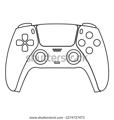 Next-Gen Controller line art vector on white background. Icon Illustration Template. gamepad. joystick icon. Next Generation sign symbol