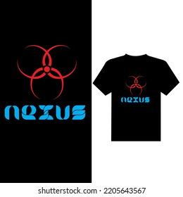 Nexus creative letter logo design for t-shirt