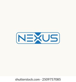 logotipo de nexus, logotipo de tipografia de nexus, vetor de logotipo de marca de palavra de nexus, logotipo Nexus Simple Modern