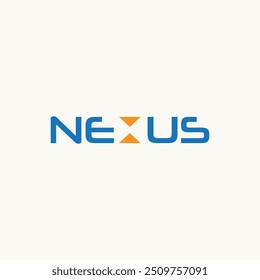 nexus logo, nexus typography logo, nexus wordmark logo vector, Nexus Simple Modern logo