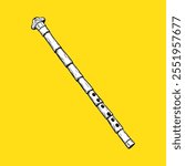 Ney. Oriental Music Instrument. Vector