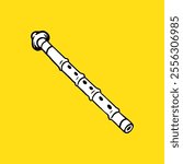 Ney. Oriental Music Instrument. Vector