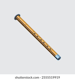 Ney. Oriental Music Instrument. Vector