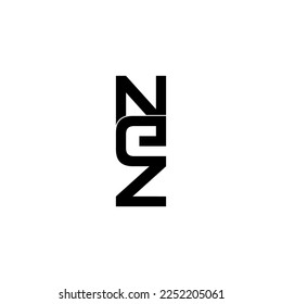 diseño del logotipo de la letra monograma de la tipografía de nez