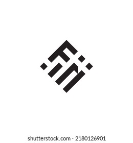 Logotipo de concepto geométrico abstracto de NF en diseño profesional de alta calidad que será mejor para el estilo de la calle