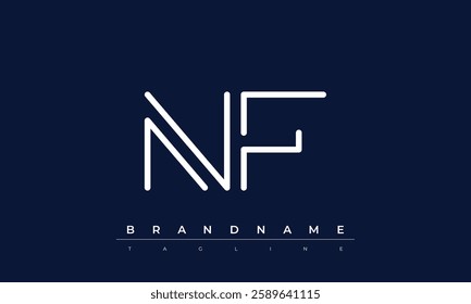 NF Abstract letter logo. This logo icon incorporate with abstract shape in the creative way