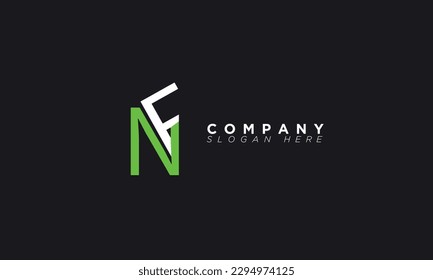 NF Alphabet letters Initials Monogram logo FN, N and F