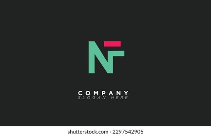 NF Alphabet letters Initials Monogram logo FN, N and F