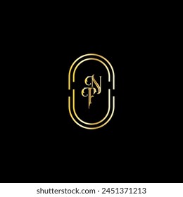 Plantilla de diseño de logotipo de letras modernas creativas NF