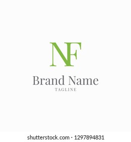 NF elegance luxury logo eco green