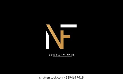NF, FN Abstract Letters Logo Monogram