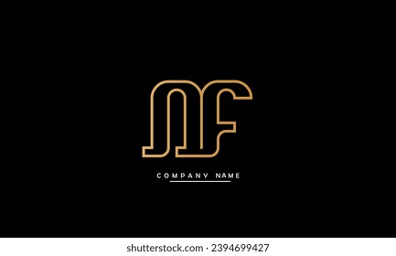 NF, FN Abstract Letters Logo Monogram