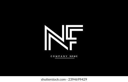 NF, FN Abstract Letters Logo Monogram