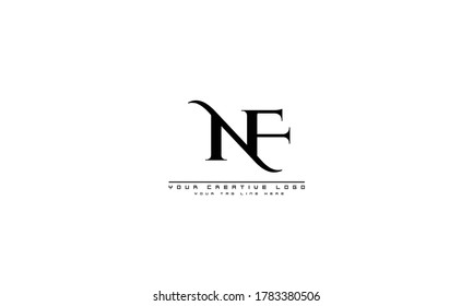 Nf Fn Abstract Vector Logo Monogram Stock Vector (Royalty Free) 1783380506
