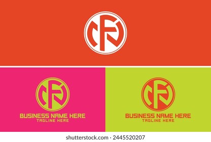 NF, FN circular logo design, NF, FN Monogram Logo