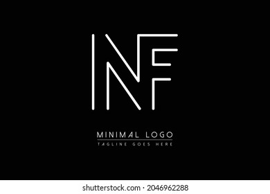 NF or FN Initial letter Creative and Minimalist fonts monogram icon  luxury alphabet vector design illustration symbol