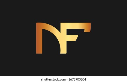 NF, FN Letter Logo Design with Creative Modern Trendy Typography and monogram logo.