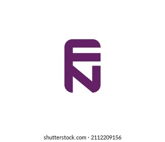 NF FN logo design vector template