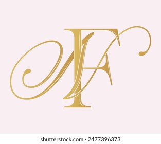 NF FN Logo NF Buchstabe NF ,Monogramm NF , Logo , Hochzeit Monogramm Initialen, Hochzeit Logo, Hochzeit Monogramm, Logo Design, Kalligrafie, Buchstaben, Alphabet