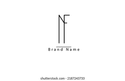 NF FN N F abstract vector logo monogram template