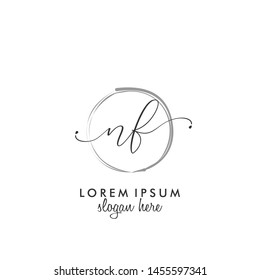 NF Initial beauty monogram logo vector