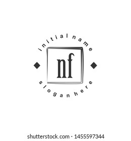 NF Initial beauty monogram logo vector