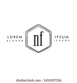 NF Initial beauty monogram logo vector
