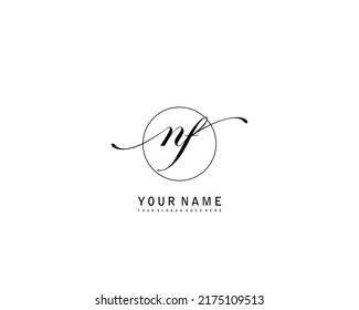 NF Initial beauty monogram logo vector