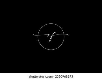 NF Initial letter logo design and minimalist logo