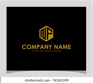 NF initial letter logo design