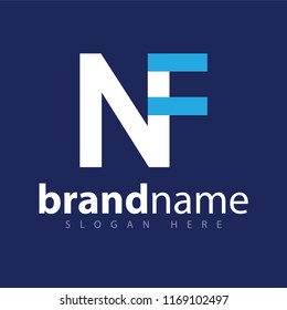 NF initial letter logo icon vector template