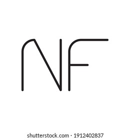 NF initial letter logo template vector icon