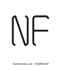 NF initial letter logo template vector icon