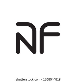 nf initial letter vector logo