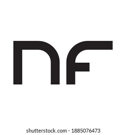 nf initial letter vector logo