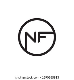 nf initial letter vector logo