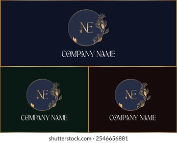 NF Initial Signature logo design template eps file 10.